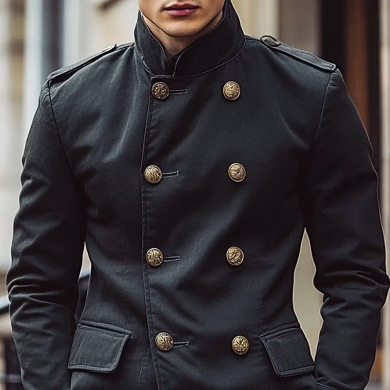 Men's Double-breasted Thin Stand Collar Blazer MTA2550G6X sold by Manly product image thumbnail 3