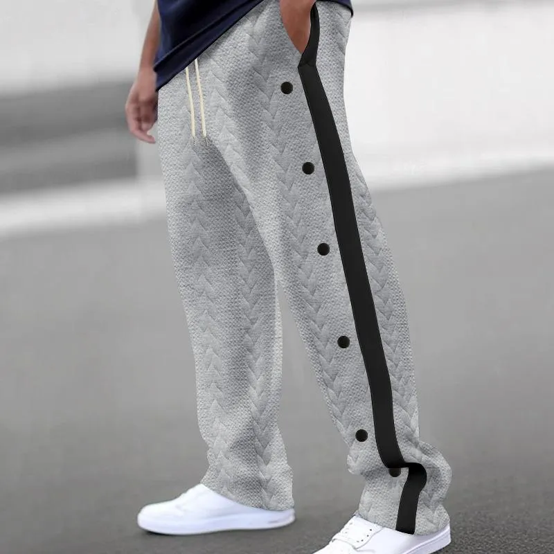 Men's Textured Jacquard Trousers Loose Sweatpants 09302280Y sold by Manly product image thumbnail 2