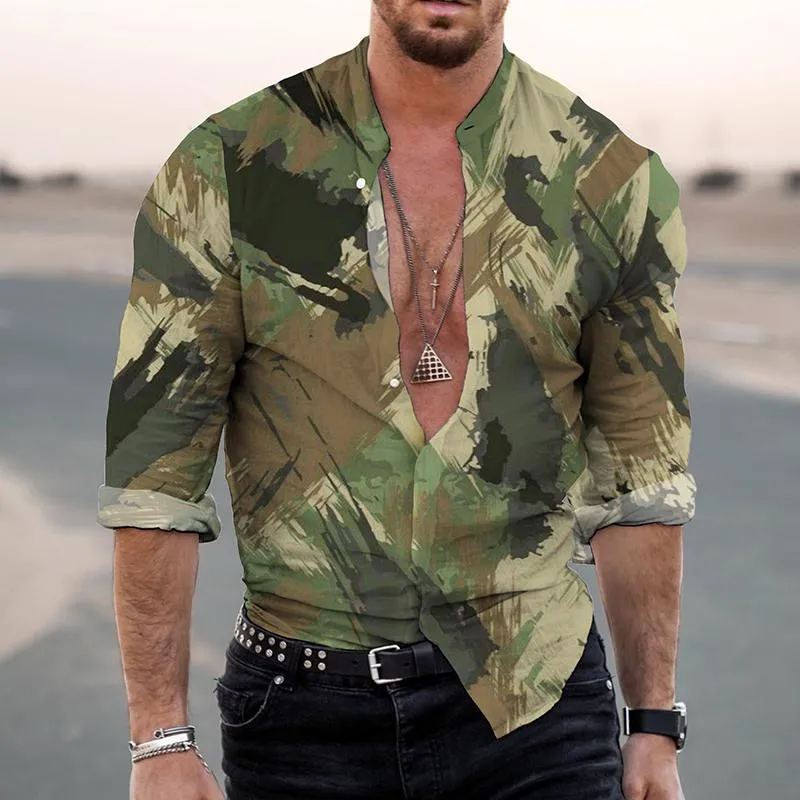 Men's Casual Camo Long Sleeve Shirt 20290073TO sold by Manly product image thumbnail 2