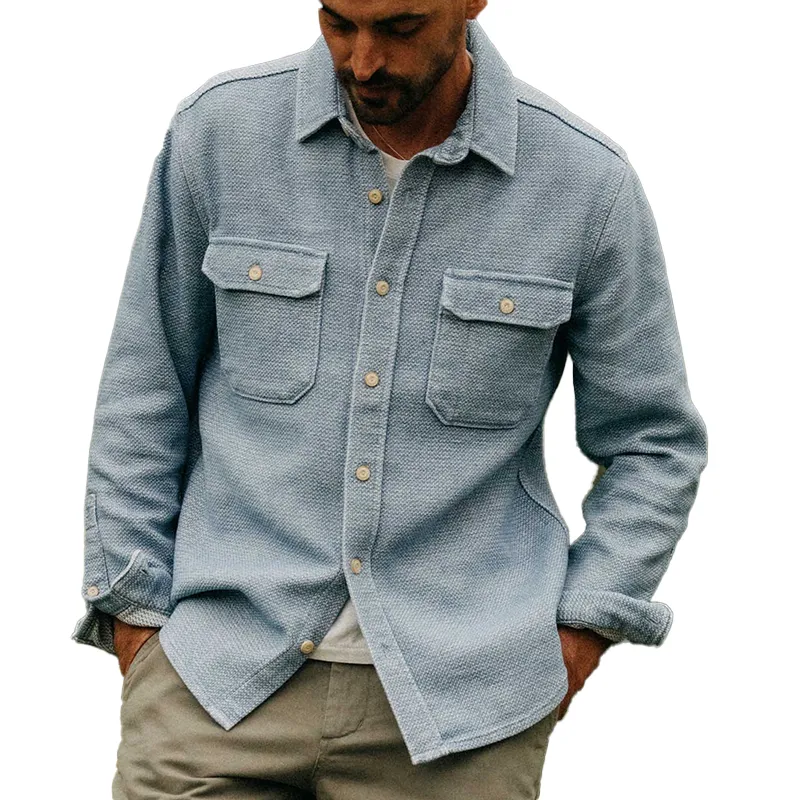 Men's Stylish Woven Long-Sleeved Shirt MTA2835G0P sold by Manly