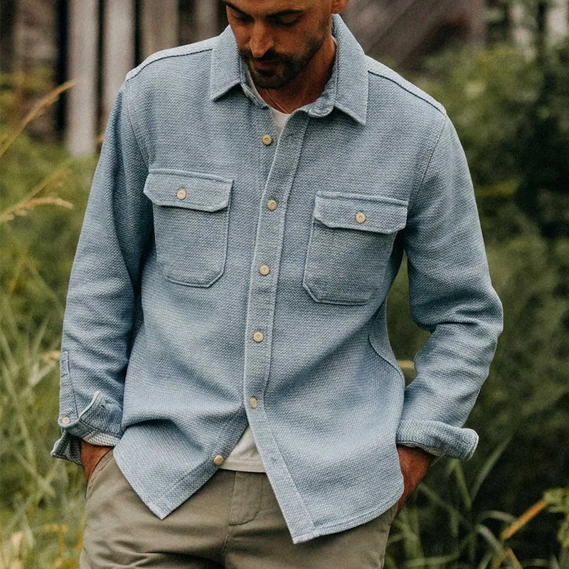 Men's Stylish Woven Long-Sleeved Shirt MTA2835G0P sold by Manly product image thumbnail 2