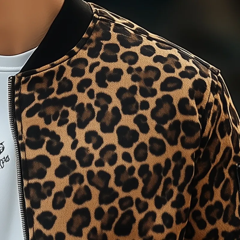 Men's Vintage Leopard Print Jacket MTA3045G4P sold by Manly product image thumbnail 4