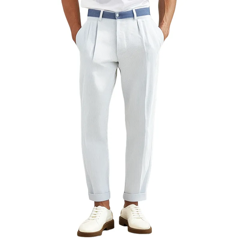 Men's Classic Business Striped Suit Pants MTA2981G3U sold by Manly