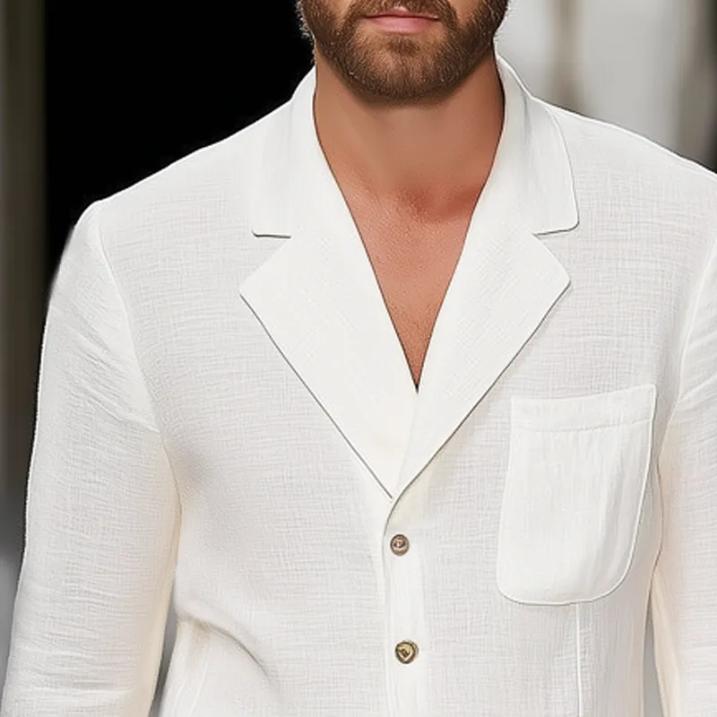 Men's Notch Lapel Single-breasted Textured Blazer MTA2974G4U sold by Manly product image thumbnail 3