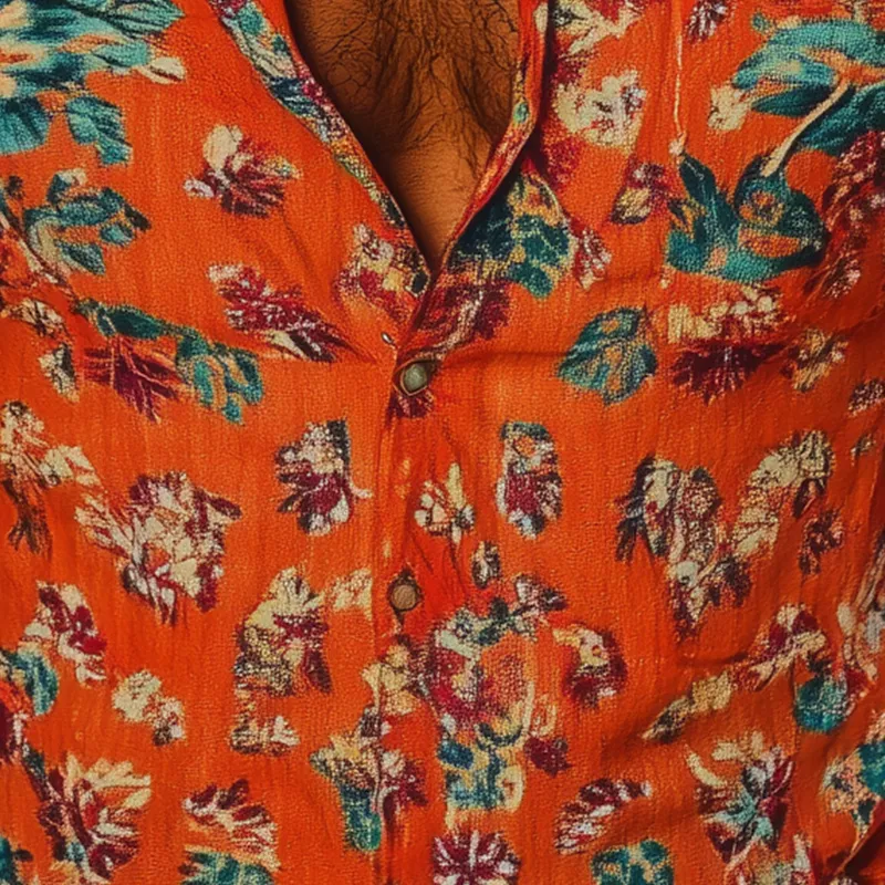 Men's Floral Print Cotton Blend Short Sleeve Shirt MTA2946G8P sold by Manly product image thumbnail 3