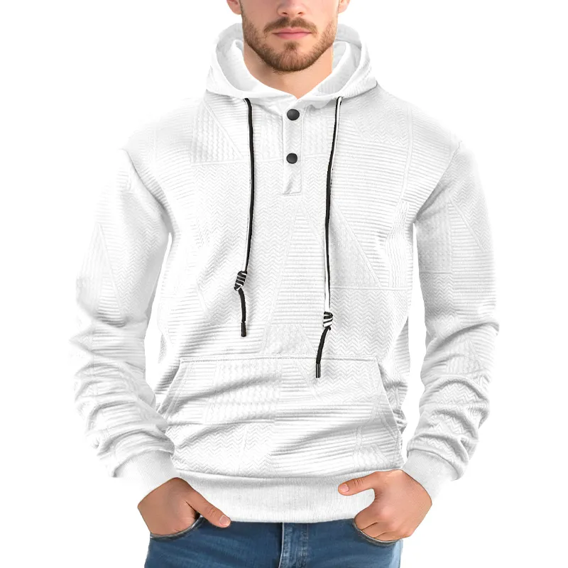 Men's Casual Textured Solid Color Hoodie MTA2883G2X sold by Manly product image thumbnail 3