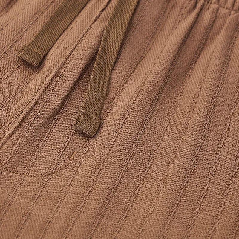 Men's Cotton And Linen Jacquard Casual Trousers MTA2879G8P sold by Manly product image thumbnail 4