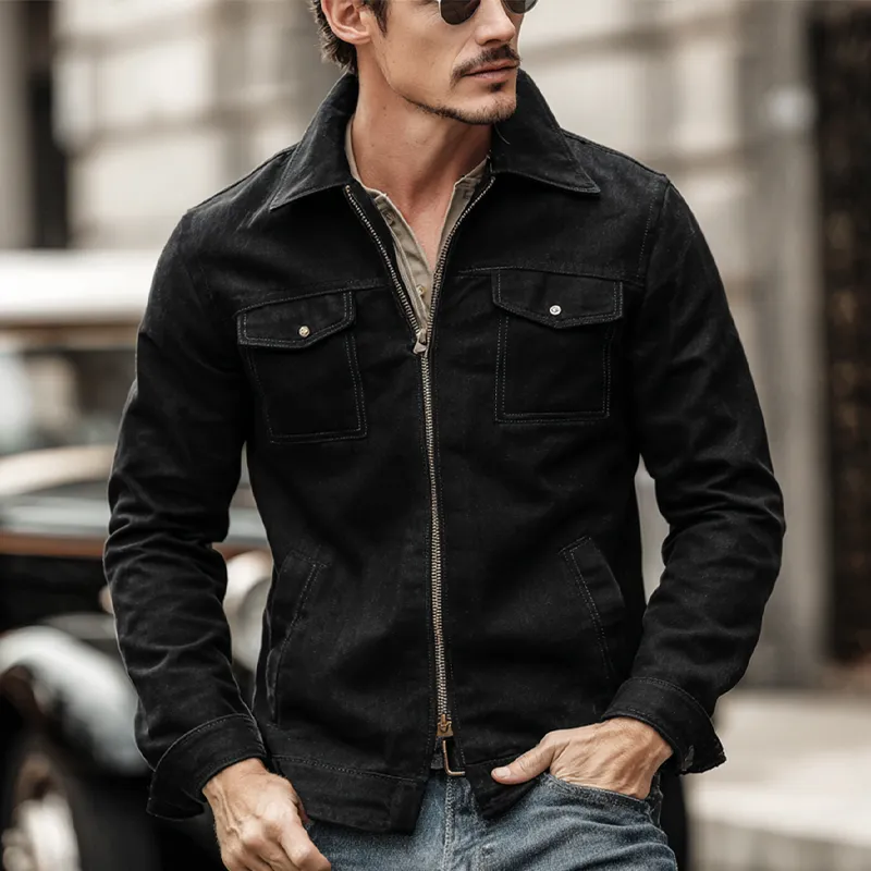 Men's Cotton Multi-pocket Lapel Jacket MTA0247H5X sold by Manly product image thumbnail 2