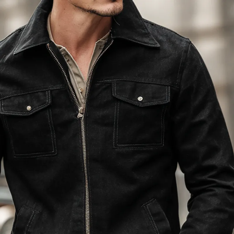 Men's Cotton Multi-pocket Lapel Jacket MTA0247H5X sold by Manly product image thumbnail 5