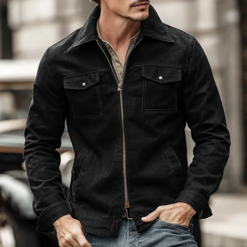 Men's Cotton Multi-pocket Lapel Jacket MTA0247H5X sold by Manly product image thumbnail 4