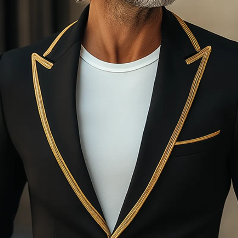 Men's Retro Casual Simple Colorblock Blazer MTA2594G3TO sold by Manly product image thumbnail 3