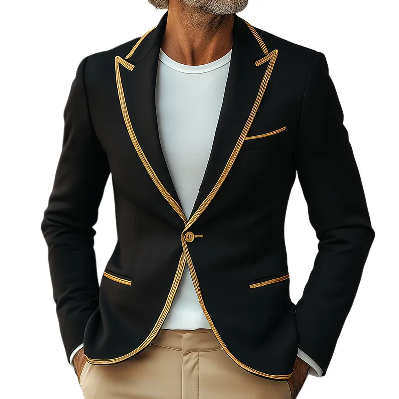 Men's Retro Casual Simple Colorblock Blazer MTA2594G3TO sold by Manly