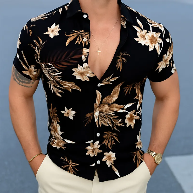Men's Summer Casual Vacation Print Short-sleeved Shirt MTA0278H8U sold by Manly product image thumbnail 2