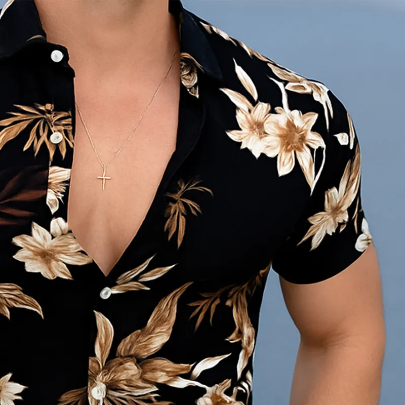 Men's Summer Casual Vacation Print Short-sleeved Shirt MTA0278H8U sold by Manly product image thumbnail 3