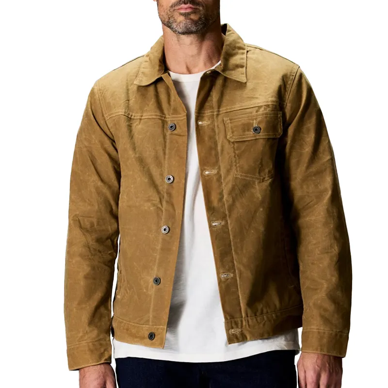 Men's Vintage Distressed Thin Cotton Jacket MTA0150H8P sold by Manly product image thumbnail 3