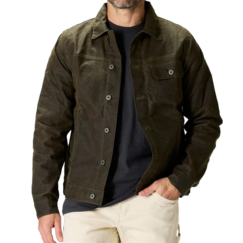 Men's Vintage Distressed Thin Cotton Jacket MTA0150H8P sold by Manly