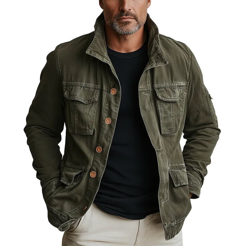 Men's Vintage Washed Denim Jacket MTA0152H4P sold by Manly