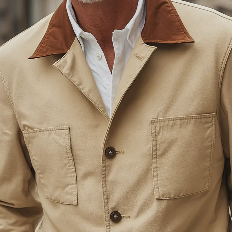 Men's Retro Simple Long Sleeve Jacket MTA0135H9P sold by Manly product image thumbnail 3