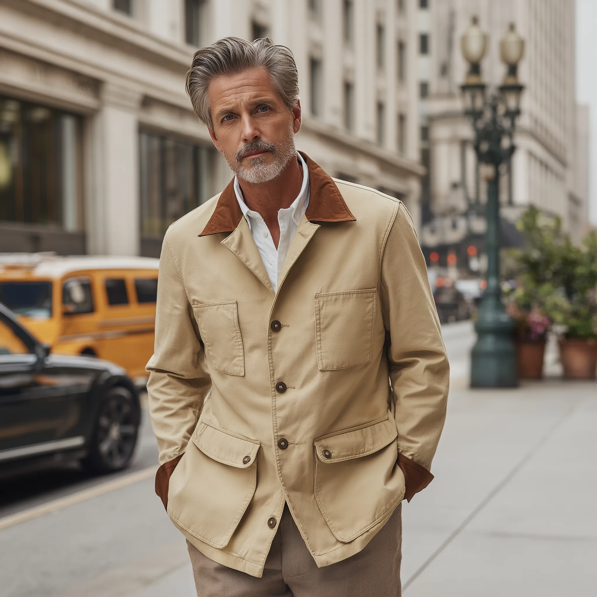 Men's Retro Simple Long Sleeve Jacket MTA0135H9P sold by Manly product image thumbnail 5