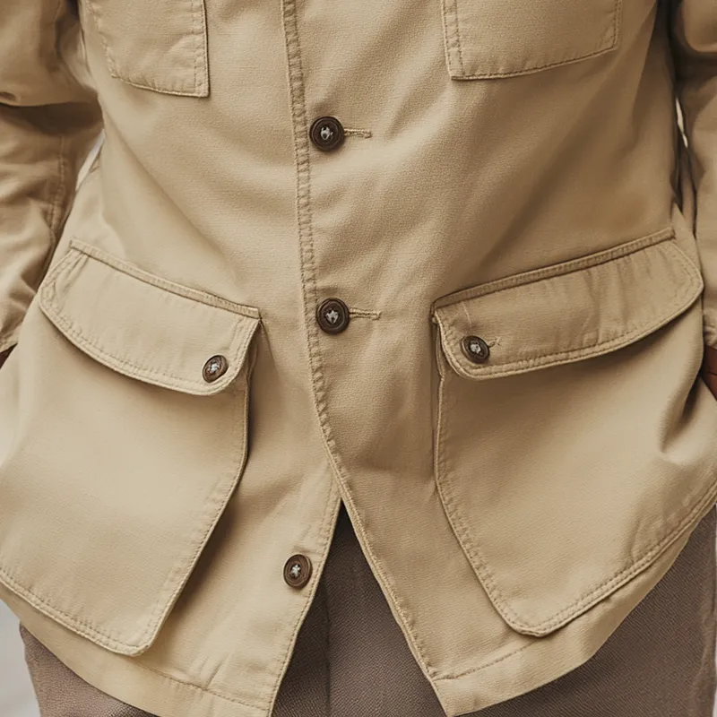 Men's Retro Simple Long Sleeve Jacket MTA0135H9P sold by Manly product image thumbnail 4