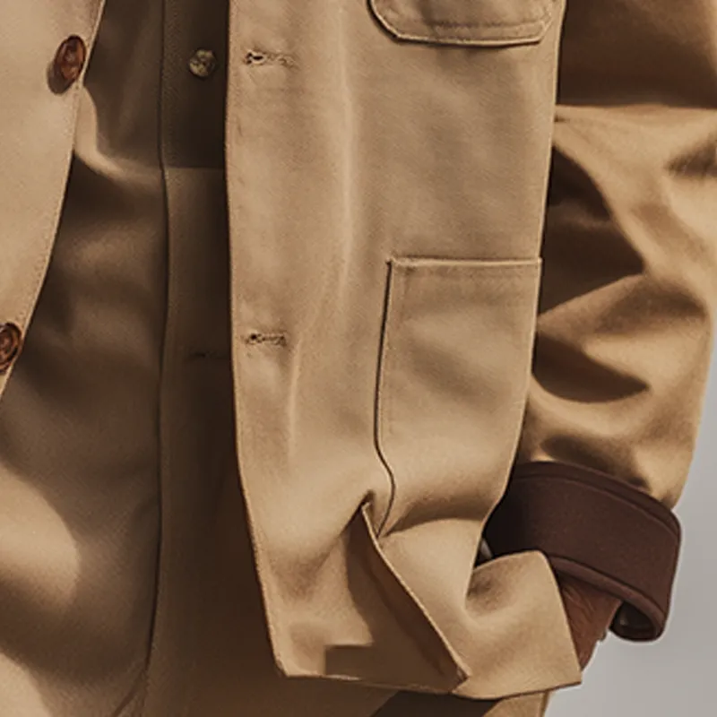 Men's Retro Simple Long-sleeved Thin Jacket MTA0161H9P sold by Manly product image thumbnail 4