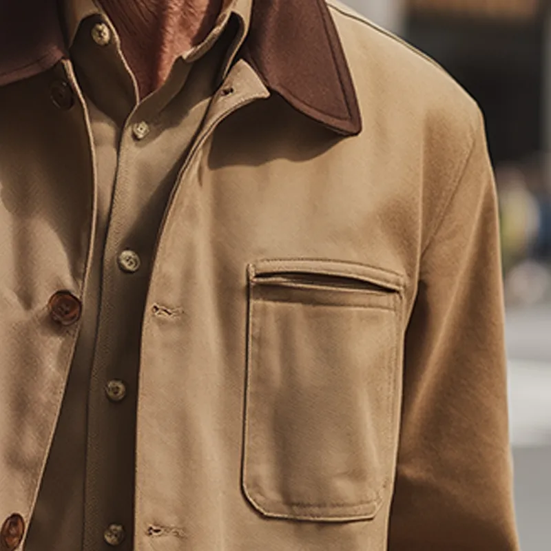 Men's Retro Simple Long-sleeved Thin Jacket MTA0161H9P sold by Manly product image thumbnail 3