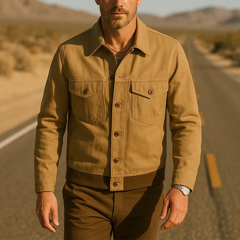 Men's Retro Thin Long-sleeved Jacket MTA0198H0P sold by Manly product image thumbnail 2