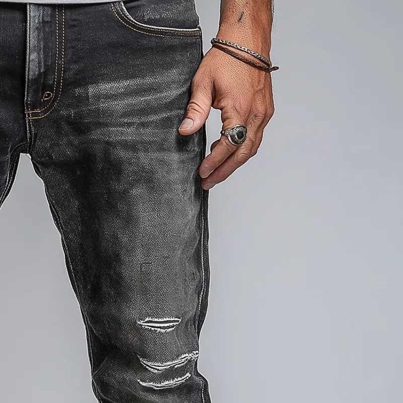 Men's Vintage Washed Ripped Jeans MTA2901G9P sold by Manly product image thumbnail 4