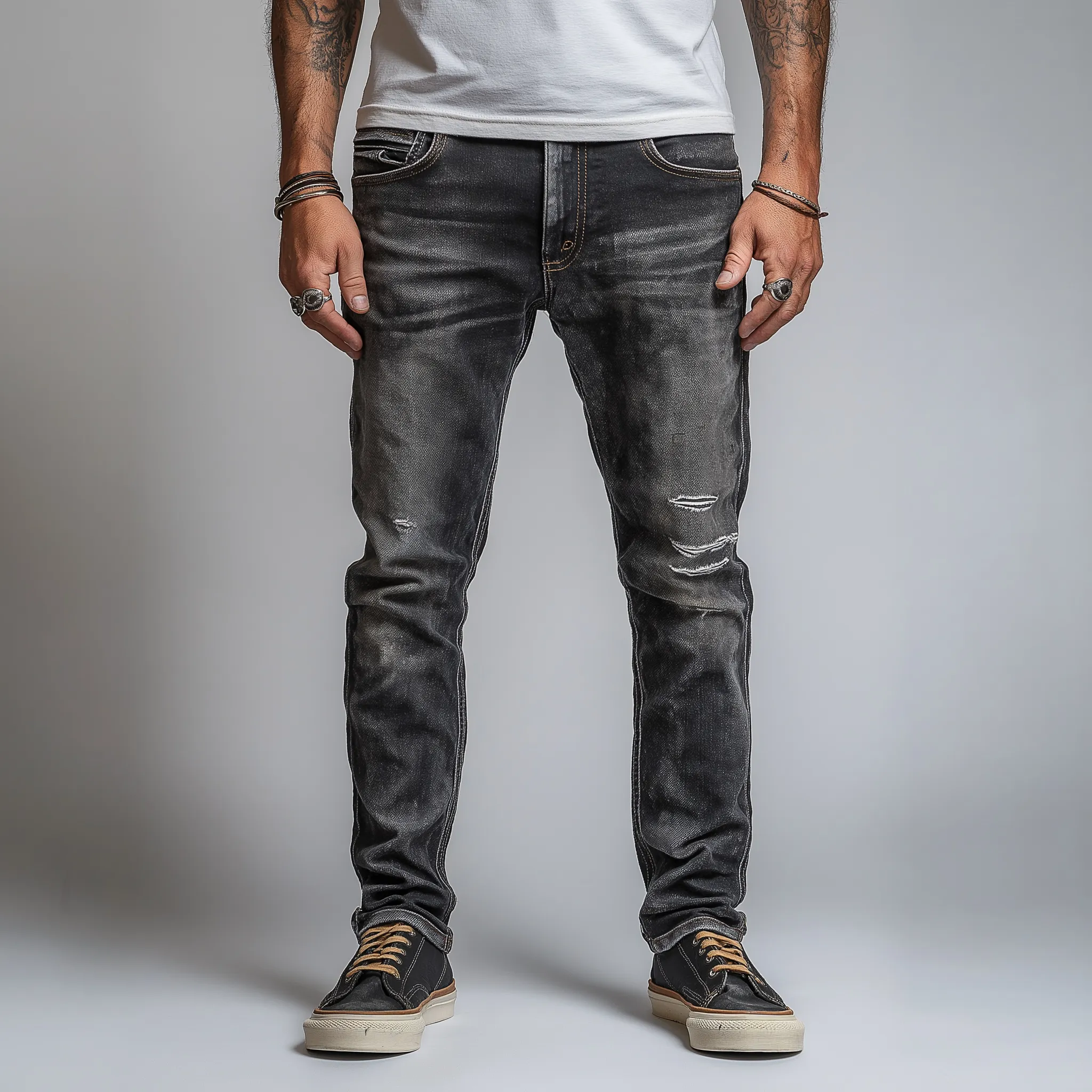 Men's Vintage Washed Ripped Jeans MTA2901G9P sold by Manly product image thumbnail 2