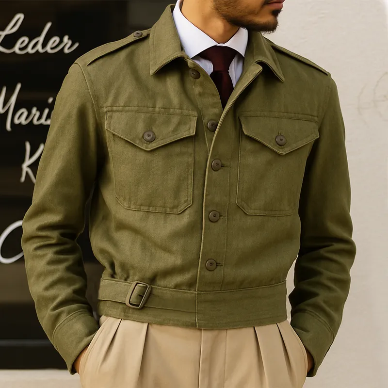 Men's Spring And Autumn Classic Cotton Short Flight Jacket MTA0130H1U sold by Manly product image thumbnail 2