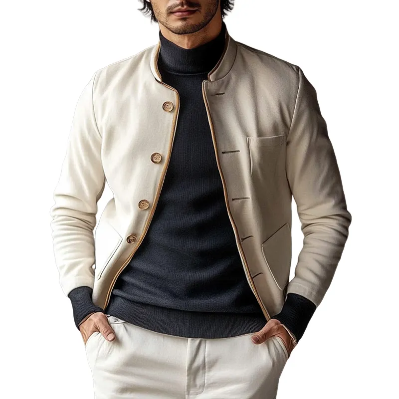 Men's Faux Wool Blend Multi-pocket Jacket MTA3168G5X sold by Manly