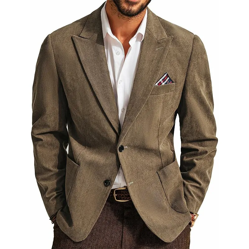 Men's Spring And Autumn Business Two-Button Blazer MTA0445H7U sold by Manly