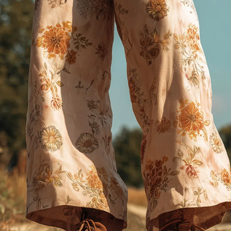 Men's Retro Casual Hippie Floral Print Loose Trousers MTA0194H2TO sold by Manly product image thumbnail 3