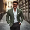 Men's Vintage Elegant Tweed Notch Lapel Single-breasted Slim-fit Blazer MTA0562H0M sold by Manly