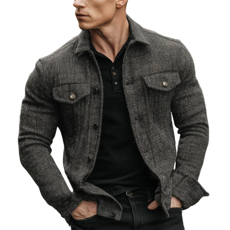 Men's Blend Lapel Single-breasted Jacket MTA0709H1X sold by Manly