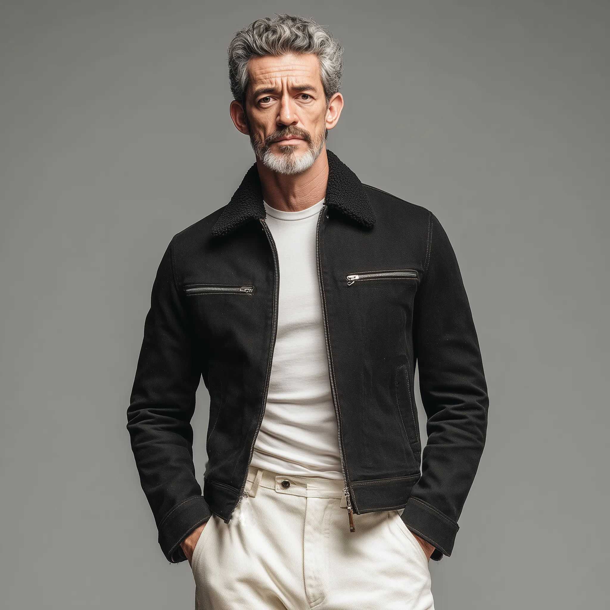 Men's Classic Casual Detachable Fur Collar Slim Fit Cotton Blend Jacket MTA0732H1K sold by Manly product image thumbnail 4