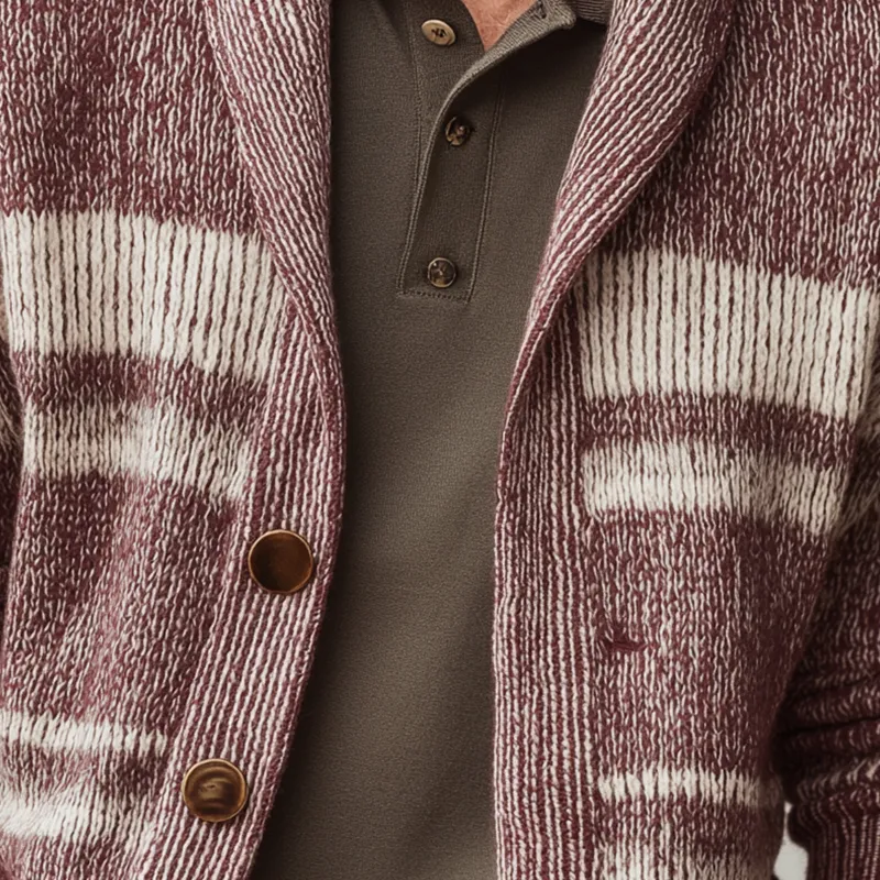Men's Fall Fashion Striped Knitted Cardigan MTA0804H1P sold by Manly product image thumbnail 3