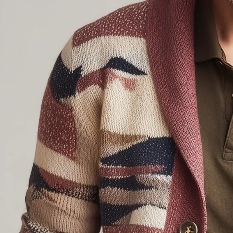 Men's Vintage Camouflage Knitted Cardigan MTA0830H3P sold by Manly product image thumbnail 3