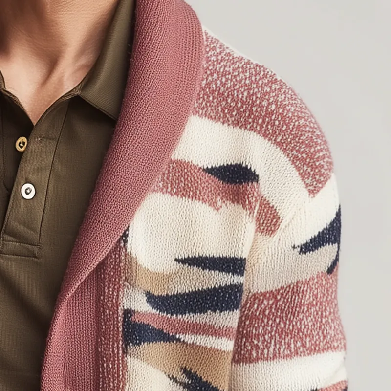 Men's Vintage Camouflage Knitted Cardigan MTA0830H3P sold by Manly product image thumbnail 4