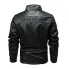 Men's Lapel Zipper Biker Leather Jacket 94969230Z sold by Manly