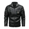 Men's Lapel Zipper Biker Leather Jacket 94969230Z sold by Manly
