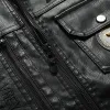 Men's Lapel Zipper Biker Leather Jacket 94969230Z sold by Manly