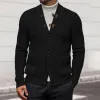 Men's Casual Solid Color V-neck Single-breasted Loose Knitted Cardigan MTA1187H7M sold by Manly