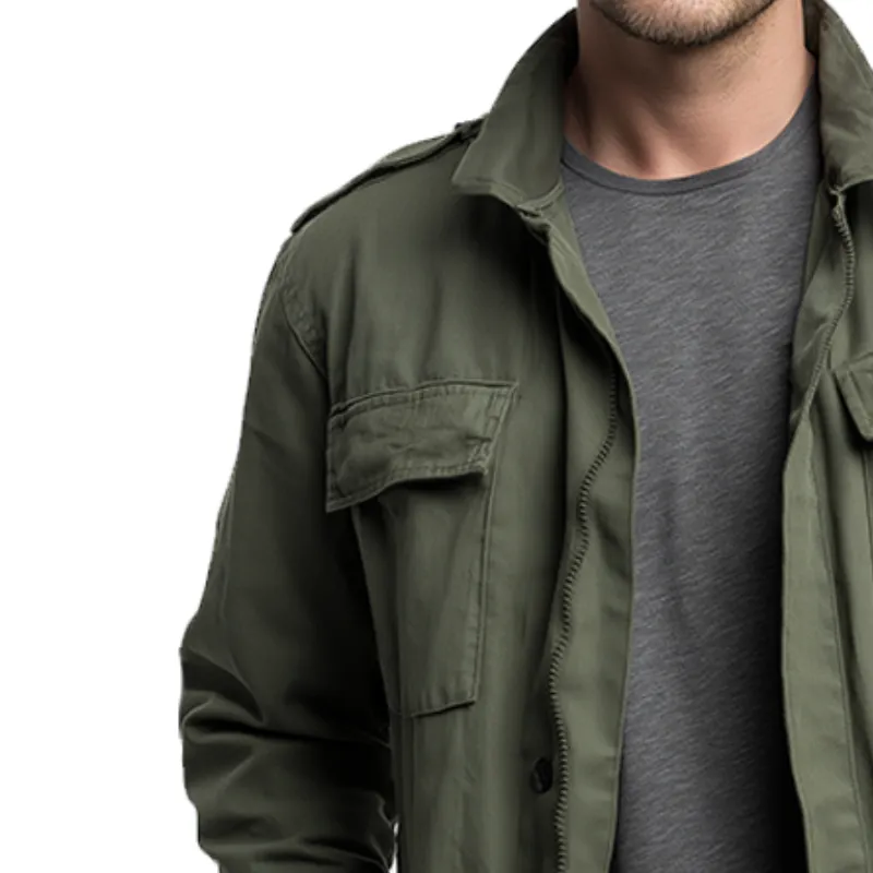Men's Retro Casual Solid Color Washed Zipper Outdoor Workwear Jacket MTA0869H1TO sold by Manly product image thumbnail 2