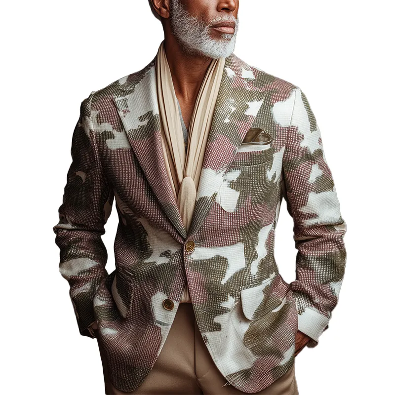 Men's Stylish Camouflage Print Suit Jacket MTA1169H2P sold by Manly