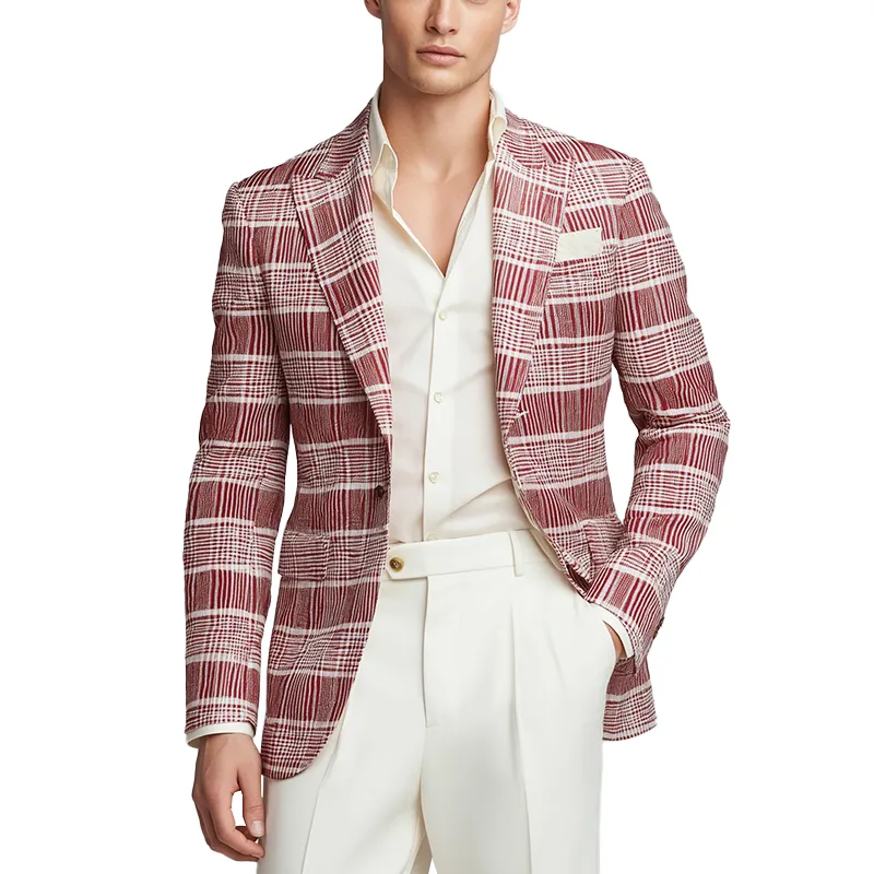 Men's Stylish Woven Check Suit Jacket MTA1119H4P sold by Manly