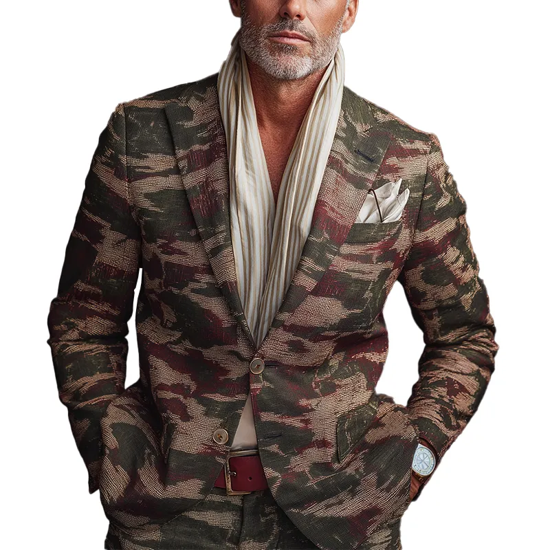 Men's Stylish Camouflage Print Suit Jacket MTA1173H3P sold by Manly