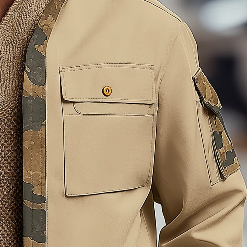 Men's Vintage Camouflage Cotton Blend Panel Jacket MTA1123H4P sold by Manly product image thumbnail 3