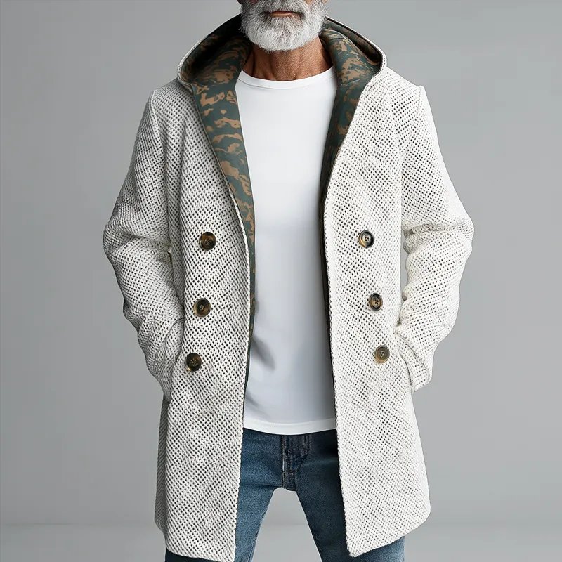 Men's Reversible Camouflage And Mesh Hooded Mid-length Casual Coat MTA1373H7Z sold by Manly product image thumbnail 2