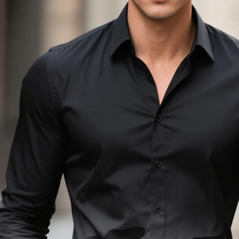 Men's Retro Casual Gradient Camouflage Print Lapel Long Sleeve Shirt MTA0872H8TO sold by Manly product image thumbnail 3